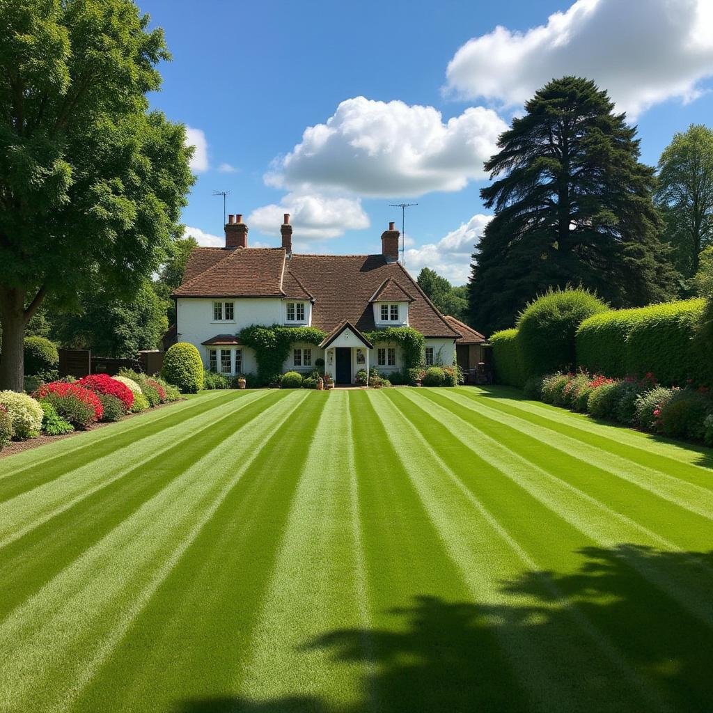 Striped Lawn Mowing in Surrey